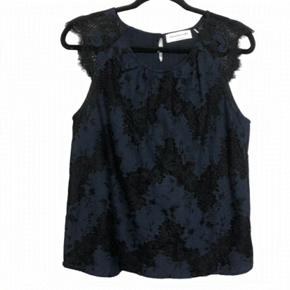 Rosemunde Flora Lace Cap Sleeve Blouse, size S (36)